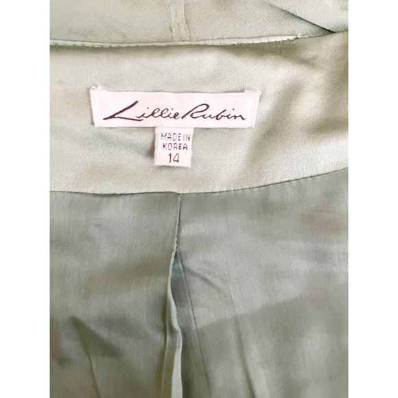 Vintage 1990's Lillie Rubin Tweed and Chiffon Two Piece Suit - Size 14 - Picture 6 of 7